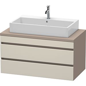 Duravit DuraStyle vanity unit DS531909143 100 x 54.8 cm, taupe / basalt matt, for console, 2 drawers
