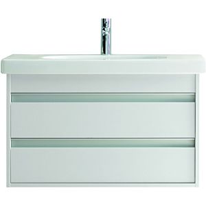 Duravit Ketho Waschtisch-Unterschrank KT664701818 80 x 45,5 cm, weiß matt, 2 Schubkästen, wandhängend