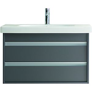 Duravit Ketho vanity unit KT664704949 80 x 45.5 cm, matt graphite, 2 drawers, wall-hung