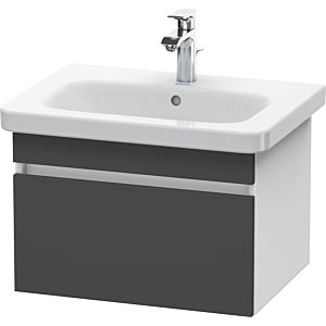 Duravit DuraStyle vanity unit DS638004918 58 x 44.8 cm, matt graphite / matt white, 2000 pull-out, wall-hung