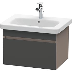 Duravit DuraStyle vanity unit DS638004943 58 x 44.8 cm, matt graphite / matt basalt, 2000 pull-out, wall-hung