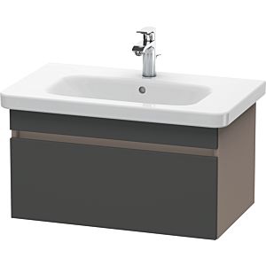 Duravit DuraStyle vanity unit DS638104943 73 x 44.8 cm, matt graphite / matt basalt, 2000 pull-out, wall-hung