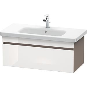 Duravit DuraStyle vanity unit DS638202243 93 x 44.8 cm, white high gloss / basalt matt, 2000 pull-out, wall-hung