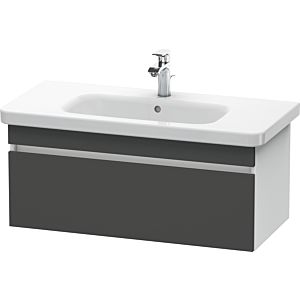 Duravit DuraStyle vanity unit DS638204918 93 x 44.8 cm, matt graphite / matt white, 2000 pull-out, wall-hung