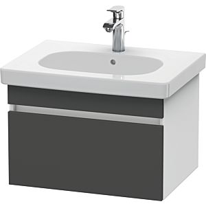 Duravit DuraStyle vanity unit DS638304918 60 x 45.3 cm, matt graphite / matt white, 2000 pull-out, wall-hung