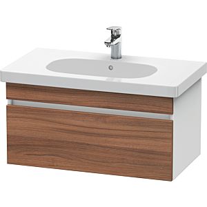 Duravit DuraStyle vanity unit DS638407918 80 x 45.3 cm, natural walnut / matt white, 2000 pull-out, wall-hung
