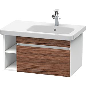 Duravit DuraStyle Waschtisch-Unterschrank DS639302118 73 x 44,8 cm, Becken rechts, nussbaum dunkel/weiß matt, 1 Auszug