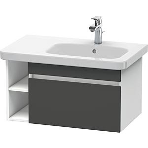 Duravit DuraStyle vasque DS639304918 73 x 44,8 cm, vasque à droite, graphite mat / blanc mat, coulissant 2000