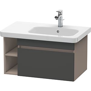 Duravit DuraStyle vasque match0 DS639304943 73 x 44,8 cm, vasque à droite, graphite mat / basalte mat, coulissant 2000