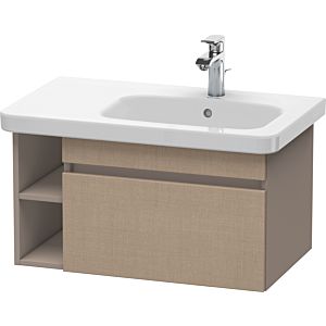 Duravit DuraStyle vanity unit DS639307543 73 x 44.8 cm, basin right, linen / basalt matt, 2000 pull-out