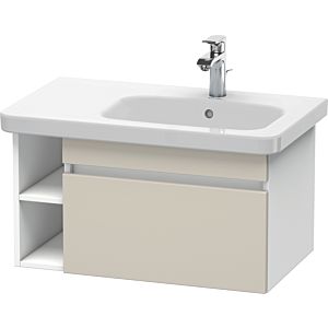 Duravit DuraStyle vanity unit DS639309118 73 x 44.8 cm, basin right, taupe / matt white, 2000 pull-out