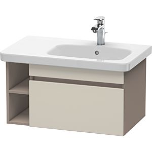 Duravit DuraStyle vanity unit DS639309143 73 x 44.8 cm, basin right, taupe / basalt matt, 2000 pull-out