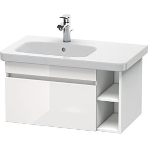 Duravit DuraStyle vanity unit DS639402218 73 x 44.8 cm, basin left, white high gloss / white matt, 2000 pull-out