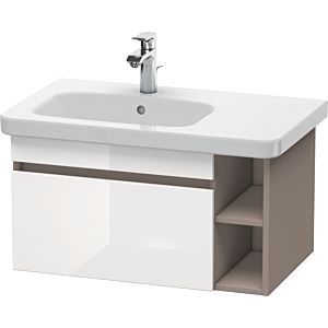 Duravit DuraStyle Waschtisch-Unterschrank DS639402243 73 x 44,8 cm, Becken links, weiß hochglanz/basalt matt, 1 Auszug