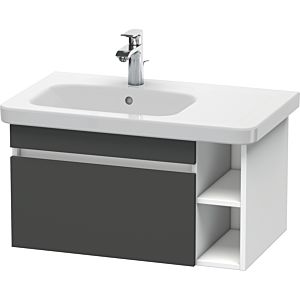 Duravit DuraStyle vasque match0 DS639404918 73 x 44,8 cm, vasque à gauche, graphite mat / blanc mat, coulissant 2000