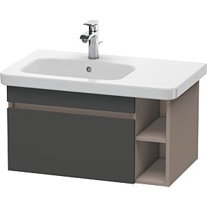 Duravit DuraStyle vasque match0 DS639404943 73 x 44,8 cm, vasque à gauche, graphite mat / basalte mat, coulissant 2000