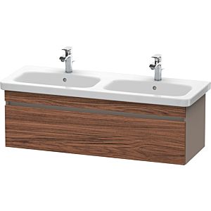 Duravit DuraStyle vanity unit DS639802143 123x44.8x39.8cm, 2000 pull-out, basin left / right, dark walnut / basalt matt