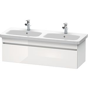 Duravit DuraStyle vanity unit DS639802218 123x44.8x39.8cm, 2000 pull-out, basin left / right, white high gloss / white matt