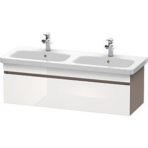 Duravit DuraStyle Waschtisch-Unterschrank DS639802243 123x44,8x39,8cm, 1 Auszug, Becken links/rechts, weiß hochglanz/basalt matt