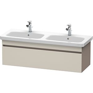 Duravit DuraStyle Waschtisch-Unterschrank DS639809143 123x44,8x39,8cm, 1 Auszug, Becken links/rechts, taupe/basalt matt