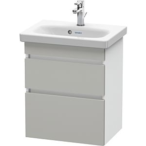Duravit DuraStyle vasque DS640300718 50 x 36,8 cm, gris béton / blanc mat, 2 tiroirs, suspendu