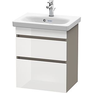 Duravit DuraStyle vanity unit DS640302243 50 x 36.8 cm, white high gloss / basalt matt, 2 drawers, wall-hung