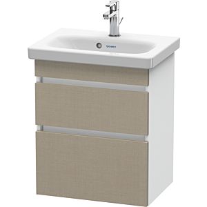 Duravit DuraStyle vasque DS640307518 50 x 36,8 cm, lin / blanc mat, 2 tiroirs, suspendu
