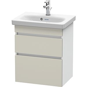 Duravit DuraStyle vasque DS640309118 50 x 36,8 cm, taupe / blanc mat, 2 tiroirs, suspendu
