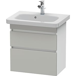 Duravit DuraStyle vasque DS647900718 58 x 36,8 cm, gris béton / blanc mat, 2 tiroirs, suspendu