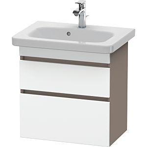 Duravit DuraStyle Waschtisch-Unterschrank DS647901843 58 x 36,8 cm, weiß matt/basalt matt, 2 Schubkästen, wandhängend