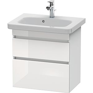 Duravit DuraStyle vanity unit DS647902218 58 x 36.8 cm, white high gloss / white matt, 2 drawers, wall-hung