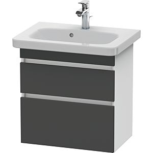 Duravit DuraStyle vasque DS647904918 58 x 36,8 cm, graphite mat / blanc mat, 2 tiroirs, suspendu