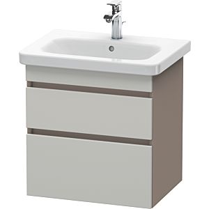 Duravit DuraStyle vasque DS648000743 58 x 44,8 cm, gris béton / basalte mat, 2 tiroirs, suspendu