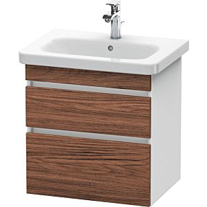 Duravit DuraStyle Waschtisch-Unterschrank DS648002118 58 x 44,8 cm, nussbaum dunkel/weiß matt, 2 Schubkästen, wandhängend