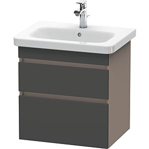 Duravit DuraStyle vanity unit DS648004943 58 x 44.8 cm, matt graphite / matt basalt, 2 drawers, wall-hung