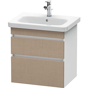 Duravit DuraStyle vanity unit DS648007518 58 x 44.8 cm, linen / matt white, 2 drawers, wall-hung