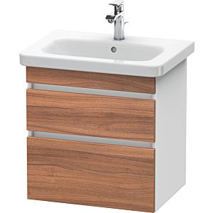 Duravit DuraStyle vanity unit DS648007918 58 x 44.8 cm, natural walnut / matt white, 2 drawers, wall-hung