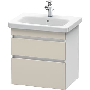 Duravit DuraStyle vanity unit DS648009118 58 x 44.8 cm, taupe / matt white, 2 drawers, wall-hung