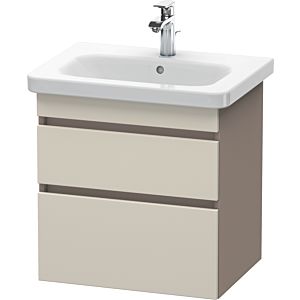 Duravit DuraStyle vanity unit DS648009143 58 x 44.8 cm, taupe / basalt matt, 2 drawers, wall-hung