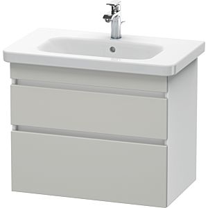 Duravit DuraStyle vasque DS648100718 73 x 44,8 cm, gris béton / blanc mat, 2 tiroirs, suspendu