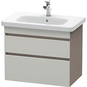 Duravit DuraStyle vasque DS648100743 73 x 44,8 cm, gris béton / basalte mat, 2 tiroirs, suspendu