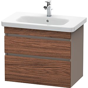 Duravit DuraStyle Waschtisch-Unterschrank DS648102143 73 x 44,8 cm, nussbaum dunkel/basalt matt, 2 Schubkästen, wandhängend