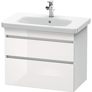 Duravit DuraStyle vanity unit DS648102218 73 x 44.8 cm, white high gloss / white matt, 2 drawers, wall-hung