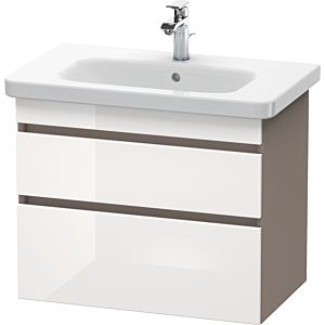 Duravit DuraStyle vanity unit DS648102243 73 x 44.8 cm, white high gloss / basalt matt, 2 drawers, wall-hung