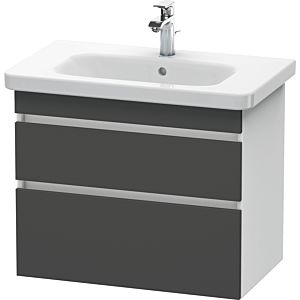 Duravit DuraStyle vasque DS648104918 73 x 44,8 cm, graphite mat / blanc mat, 2 tiroirs, suspendu