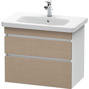 Duravit DuraStyle vanity unit DS648107518 73 x 44.8 cm, linen / matt white, 2 drawers, wall-hung