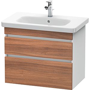 Duravit DuraStyle Waschtisch-Unterschrank DS648107918 73 x 44,8 cm, nussbaum natur/weiß matt, 2 Schubkästen, wandhängend