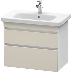 Duravit DuraStyle vanity unit DS648109118 73 x 44.8 cm, taupe / matt white, 2 drawers, wall-hung