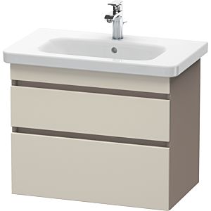 Duravit DuraStyle vanity unit DS648109143 73 x 44.8 cm, taupe / basalt matt, 2 drawers, wall-hung