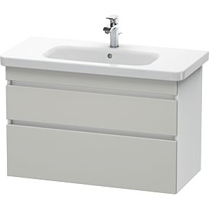 Duravit DuraStyle vasque DS648200718 93 x 44,8 cm, gris béton / blanc mat, 2 tiroirs, suspendu
